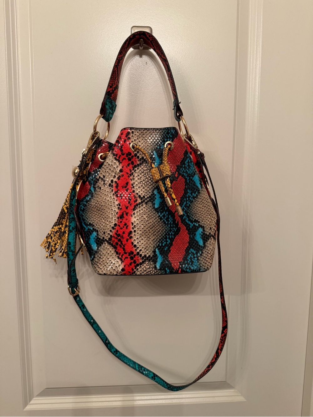 ALDO Snakeskin-Pattern Bucket Bag - NWOT